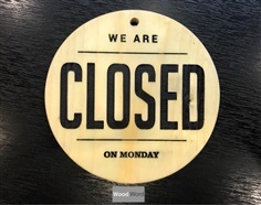 ป้ายติดกระจก CLOSED
