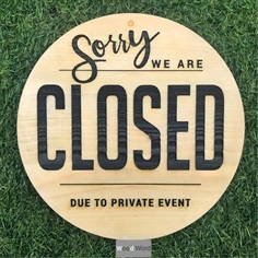 Sorry we're closed