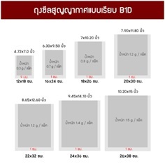 ถุงซีลสูญญากาศ แบบเรียบ B1D