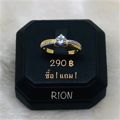 แหวนหุ้มทองฝังเพชร รหัส R10N (ซื้อ1 แถม1)