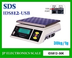 เครื่องชั่งตั้งโต๊ะ30kgx1g SDS รุ่น IDS812 SERIES USB