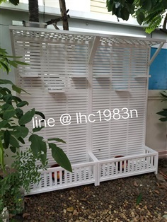 ระแนงกระถางupvc ระแนงปลูกไม้เลื้อยupvc กระถางupvc ระแนงบังตา