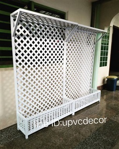 ระแนงกระถางupvc ระแนงปลูกไม้เลื้อยupvc กระถางupvc ระแนงบังตา