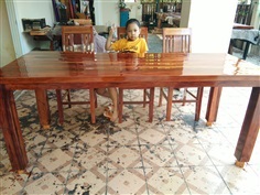 โต๊ะไม้ ก 79 x ย 195 