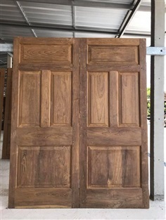 ประตูบานเดี่ยว 4 ลูกฟักไม้แผ่นเดียว 78x196 cm