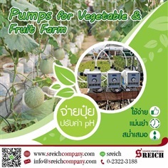 เอส ไรคส์ จำหน่ายปั๊มพ่นปุ๋ย ปั๊มสูบส่งสารสเปรย์ออกหัวจ่ายใน | SReich Company -  กรุงเทพมหานคร