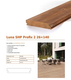 ไม้พื้นระเบียงสนฟินแลนด์อบแห้งSize 26x140mm.x3.6m. | MKT Furniture -  สมุทรปราการ