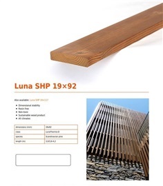 ไม้ฝาผนังCladding แบบ SHP Size 19x92mm.x3.6m.