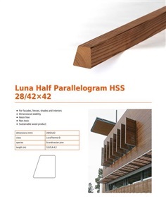 ไม้บังตา Solar Shade แบบ HSS Size 28/42x42mm.x2.7m