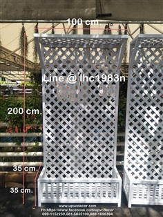 ระแนงกระถางupvc ระแนงปลูกไม้เลื้อยupvc กระถางupvc ระแนงบังตา