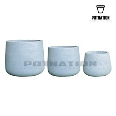 กระถางก้นมนลายขีด / Product code : PN1010 | POTNATION -  นนทบุรี