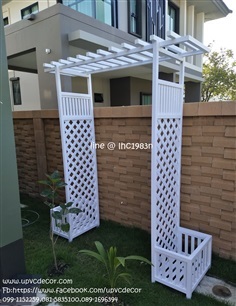 ซุ้มระแนงแขวนต้นไม้ ซุ้มปลูกไม้เลื้อย ซุ้มupvc ซุ้มระแนงupvc