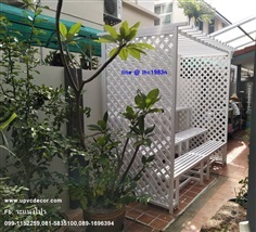 ซุ้มระแนงไม้เลื้อยUPVC แขวนต้นไม้  ซุ้มแขวนกล้วยไม้ ซุ้มupvc