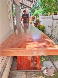(ขายแล้ว) โต๊ะไม้ยางนา ไม้แผ่นเดียว ก67-86xย420xหนา 4 " | ร้าน Chat_Shop  (เฟอร์นิเจอร์ไม้)  - บางใหญ่ นนทบุรี