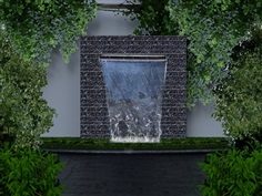 Prefabricated Gabion Stone Wall+water curtain fall | Naisuanshop -  นนทบุรี