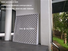 รั้วระแนงบังตาUPVC ระแนงบังตาข้างบ้าน ระแนงupvcบังตาริมรั้ว 