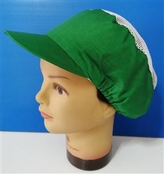 หมวกโรงงาน หมวกเก็บผม หมวกแม่ครัว หมวกตาข่ายบน สีเขียว
