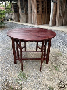 โต๊ะพับตัวใหญ่ไม้สักตัว 106 cm
