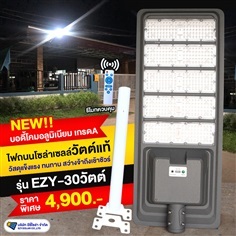 ไฟถนนแผงในตัวเกรด Premium รุ่น LED 30 วัตต์แท้ (แสงขาว)