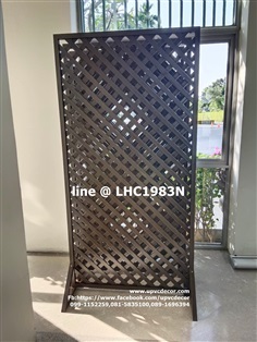 ระแนงขาตั้งสำเร็จรูป ฉากบังตาโซนสูบบุหรี่ ระแนงบังตาupvc  