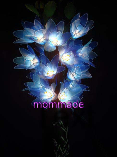 โคมไฟดอกฟีเซียสีน้ำเงิน | ร้านไฟดอกไม้ mommade  -  กรุงเทพมหานคร