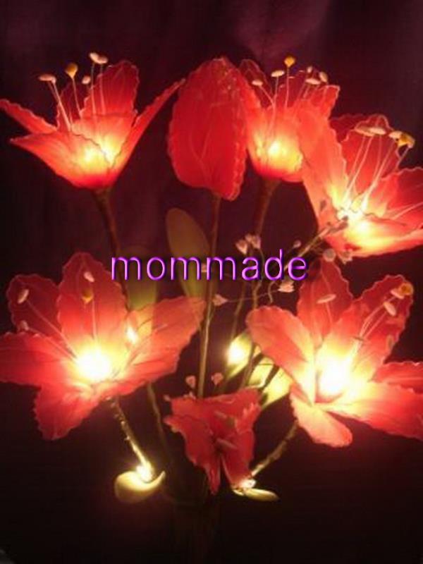 โคมไฟลิลลี่แดง | ร้านไฟดอกไม้ mommade  -  กรุงเทพมหานคร