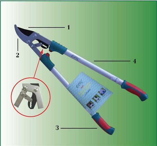 กรรไกรสำหรับตัด กิ่งไม้ ใบตัดแบบตัดผ่าน มีสปิง ด้าม PVC FGLLSC111 | AAA product - คลองสามวา กรุงเทพมหานคร