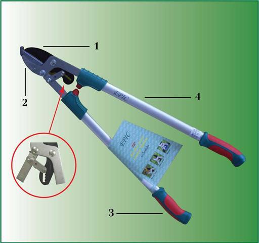 กรรไกรสำหรับตัด กิ่งไม้ ใบตัดแบบกดตัด มีสปริง ด้าม PVC	 FGLLD111 | AAA product - คลองสามวา กรุงเทพมหานคร