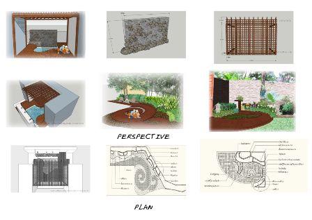 รับออกแบบสวน sketch up