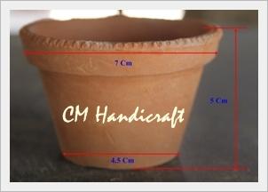 กระถางดินเผา 7x5x4.5 | CMHandicraft - หางดง เชียงใหม่