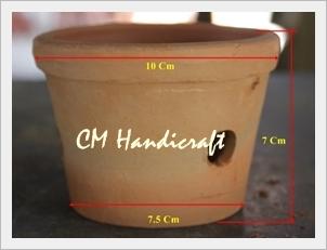 กระถางดินเผา 10x7x7.5 | CMHandicraft - หางดง เชียงใหม่