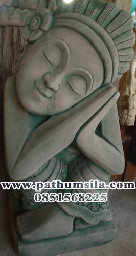 ตุ๊กตาสวัสดี Hello Dolly Sculpture Sandstone | PATHUMSILA GALLERY - คลองหลวง ปทุมธานี