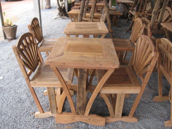 ชุดโต๊ะกาแฟ ไม้โบราณ | แสงเกษตร - ประจันตคาม ปราจีนบุรี