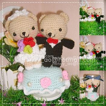 ตุ๊กตาหมีแต่งงานขนาดเล็กบนฐานกล่องดนตรี น่ารักๆ คะ | poopeshop - พระโขนง กรุงเทพมหานคร