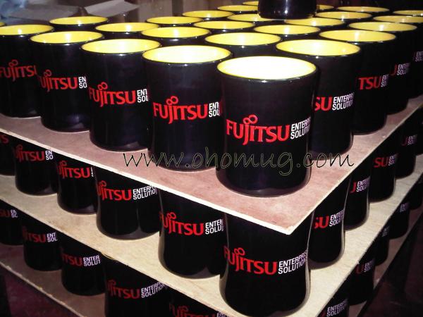 โรงงานแก้วเซรามิก แก้วสกรีนลาย โลโก้ Fujisu | OHOMUG - บางนา กรุงเทพมหานคร