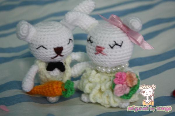 ตุ๊กตากระต่ายน้อยแต่งงาน | Amigurumi by Orange - เขาค้อ เพชรบูรณ์