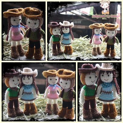 ตุ๊กตาถักคาวบอย&คาวเกิร์ล  | Amigurumi by Orange - เขาค้อ เพชรบูรณ์