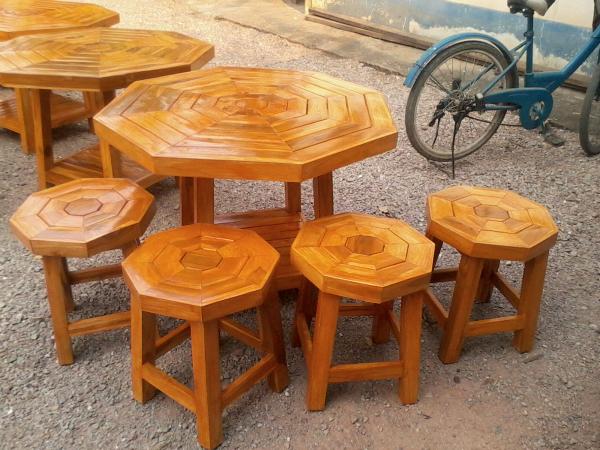 โต๊ะแปดเหลี่ยมไม้สัก | Dee Dee OTOP Design Lampang - แม่ทะ ลำปาง