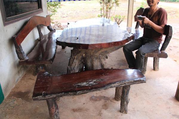 ชุดโต๊ะไม้ตะเคียน | ศิวกรพันธุ์ไม้ - กันทรารมย์ ศรีสะเกษ