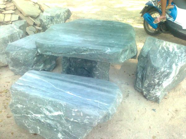 โต๊ะชุดหินตัดเขียวมรกต | ชัดชัย หินประดับ - เมืองกาญจนบุรี กาญจนบุรี