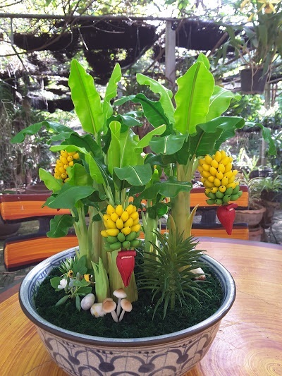 ต้นไม้ประดิษฐ์จากดินไทย(ต้นกล้วย) | ป้าอร การ์เด้น  - ชัยบาดาล ลพบุรี