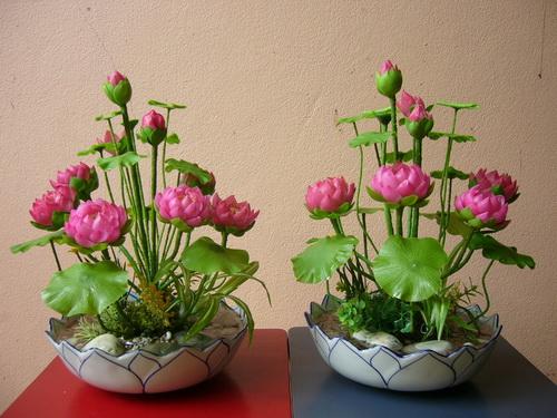 ดอกไม้ประดิษฐ์จากดินไทย(บัวหลวง)