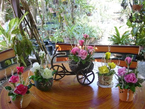 ดอกไม้ประดิษฐ์จากดินไทย(กุหลาบ) | ป้าอร การ์เด้น  - ชัยบาดาล ลพบุรี