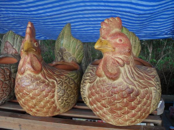 กระถางทรงไก่สีเก่าคลาสสิค | สุคันธาดินเผา - โชคชัย นครราชสีมา