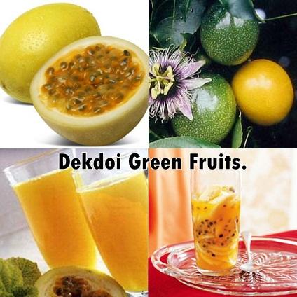 น้ำเสาวรสสีเหลืองแช่แข็ง | Dekdoi Greenfruits - บ้านค่าย ระยอง