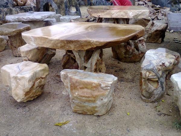 โต๊ะชุดหินตัดแก้วลายไม้ | ชัดชัย หินประดับ - เมืองกาญจนบุรี กาญจนบุรี