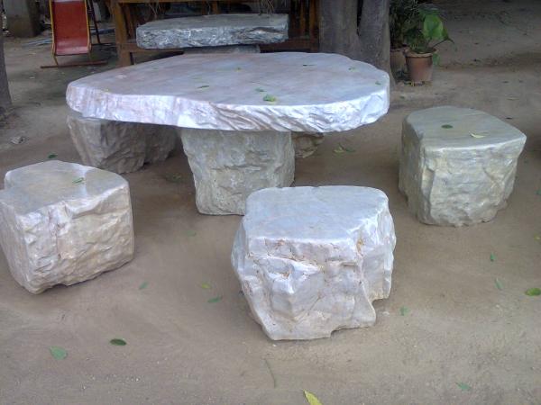 โต๊ะชุดหินตัดสีขาว | ชัดชัย หินประดับ - เมืองกาญจนบุรี กาญจนบุรี