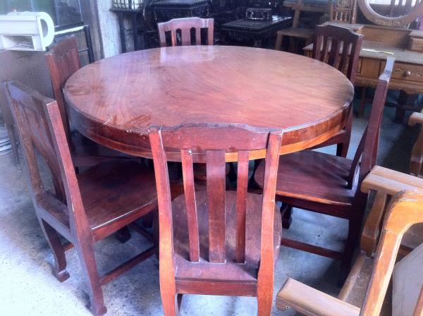 โต๊ะมะค่า 1.3 ม. พร้อมเก้าอี้(ขายแล้ว) | อังคณา - ปากเกร็ด นนทบุรี