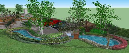 จัดสวน (ออกแบบ 3D) | ร้านน้ำฟ้า การ์เด้น - ธัญบุรี ปทุมธานี