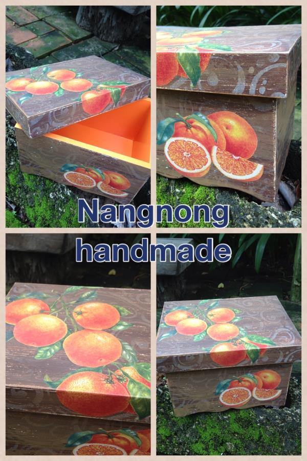 กล่องไม้ ลายลูกส้ม | Nangnong handmade - บางแค กรุงเทพมหานคร
